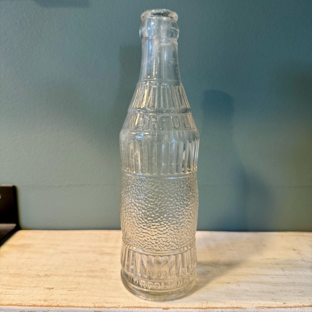 Vintage Norfolk Bottling Co Norfolk, Nebraska Clear Glass Soda Bottle